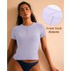 imageBAMBOO COOL Womens Henley T Shirts Short Sleeve SlimFit Tees Tops for Women Trendy Fashion BlousePurple