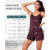 imageBAMBOO COOL Womens Pajama Sets Lace Trim PJ Set with Shorts Sexy Ruffles Sleepwear for WomenAred