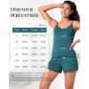 imageBAMBOO COOL Womens Pajama Sets Lace Trim PJ Set with Shorts Sexy Ruffles Sleepwear for WomenBgreen