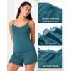 imageBAMBOO COOL Womens Pajama Sets Lace Trim PJ Set with Shorts Sexy Ruffles Sleepwear for WomenBgreen