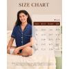 imageBAMBOO COOL Womens Pajama Sets Lounge Set Button Down Sleepwear with Shorts Sleeve Pj Set For LadiesCnavy