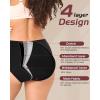 imageBAMBOO COOL Womens Period Underwear Absorbent Panties High Waisted Leakproof Postpartum Maternity Panties3 PackMulticolor A3pack