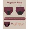 imageBAMBOO COOL Womens Period Underwear Absorbent Panties High Waisted Leakproof Postpartum Maternity Panties3 PackMulticolor B3pack