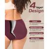 imageBAMBOO COOL Womens Period Underwear Absorbent Panties High Waisted Leakproof Postpartum Maternity Panties3 PackMulticolor B3pack