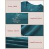 imageBAMBOO COOL Womens Seamless Tight TShirts Slim Fit Basic Ribbed Tees Short Sleeve Crew Neck TopPeacock Blue