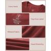 imageBAMBOO COOL Womens Seamless Tight TShirts Slim Fit Basic Ribbed Tees Short Sleeve Crew Neck TopRed
