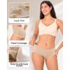 imageBAMBOO COOL Womens Underwear Mid Waisted Brief Ladies Panties Moisture Wicking Stretchy Full Coverage 5 PackMulticolor5packb