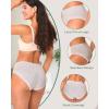 imageBAMBOO COOL Womens Underwear Soft Lace Panties Mid Waisted Seamless Briefs Moisture Wicking Stretchy 6 PackMulticolor5packa