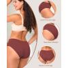 imageBAMBOO COOL Womens Underwear Soft Lace Panties Mid Waisted Seamless Briefs Moisture Wicking Stretchy 6 PackMulticolor5packb