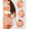 imageBAMBOO COOL Womens Underwear Soft Lace Panties Mid Waisted Seamless Briefs Moisture Wicking Stretchy 6 PackMulticolor5packc