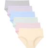 imageBAMBOO COOL Girls Underwear Breathable MoistureWiking Panties Lightweight Soft Solid Color Briefs 6 Pack 614YMulticoloredb6 Packs
