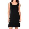 imageBAMBOO COOL Tank Nightgown for Women Sleeveless Sleepshirts with Wide Strap Chemise Night DressBlack