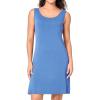 imageBAMBOO COOL Tank Nightgown for Women Sleeveless Sleepshirts with Wide Strap Chemise Night DressOcean Blue