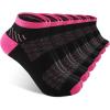 imageBAMBOO COOL Womens Ankle Socks Bamboo Viscose Athletic MoistureWicking Low Cut Running Socks Cushioned AntiBlisterBlack 6