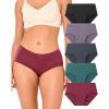 imageBAMBOO COOL Womens Underwear Mid Waisted Brief Ladies Panties Moisture Wicking Stretchy Full Coverage 5 PackMulticolor5packd