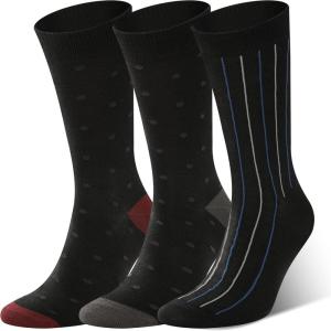imageBAMBOO COOL Mens Dress Socks Crew SocksBamboo Viscose Lightweight Thin Argyle Pattern Ribbed striped 36 PackMulticolor B3