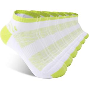 imageBAMBOO COOL Womens Ankle Socks Bamboo Viscose Athletic MoistureWicking Low Cut Running Socks Cushioned AntiBlisterWhite 6