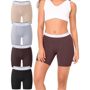 imageBAMBOO COOL Womens Boyshort Panties Cooling Underwear Stretchy Lightweight Moisture Wicking Boxer Briefs for Ladies 4 PackMulticoloured B 4 Pack