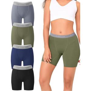 imageBAMBOO COOL Womens Boyshort Panties Cooling Underwear Stretchy Lightweight Moisture Wicking Boxer Briefs for Ladies 4 PackMulticoloured C 4 Pack