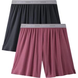 imageBAMBOO COOL Womens Pajama Shorts Elastic Waistband Pj Pants Leg Opening Lounge Sleep Shorts 2 PackMulticoloured 032pack