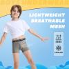 imageBAMBOO COOL Boys Big Performance Boxer Briefs Breathable MoistureWicking Mesh Underwear Multicolor 6 PackBdark Purple cyan Gray navy Blue light Blue black yellow