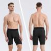 imageBAMBOO COOL Mens Long Boxer Briefs Performance Long Leg Sports Boxer Brief Underwear MultiPack01black  Blue  Dark Grey