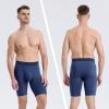 imageBAMBOO COOL Mens Long Boxer Briefs Performance Long Leg Sports Boxer Brief Underwear MultiPack02green  Black  Dark Blue