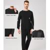 imageBAMBOO COOL Mens Pajama Set Bamboo Viscose Soft Pijamas Sets for Men Long Sleeve Full Length Pants Pjs Sleepwear with PocketsBlack