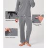 imageBAMBOO COOL Mens Pajama Set Bamboo Viscose Soft Pijamas Sets for Men Long Sleeve Full Length Pants Pjs Sleepwear with PocketsGrey