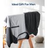 imageBAMBOO COOL Mens Pajama Set Summer Pjs Sleepwear Short Sleeve Shirts Soft Lightweight Sleep Sets Loungewear with PocketsDark Grey