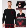 imageBAMBOO COOL Mens Plaid Pajamas Set Soft Sleepwear Long Sleeve Shirts and Woven Pants Lightweight Loungewear Pjs with PocketsBlackRed Plaid