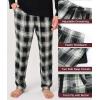 imageBAMBOO COOL Mens Plaid Pajamas Set Soft Sleepwear Long Sleeve Shirts and Woven Pants Lightweight Loungewear Pjs with PocketsGreenGreen Plaid