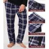 imageBAMBOO COOL Mens Plaid Pajamas Set Soft Sleepwear Long Sleeve Shirts and Woven Pants Lightweight Loungewear Pjs with PocketsNavyNavy Plaid