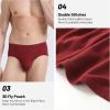imageBAMBOO COOL Mens Tagless Briefs Coverd Waistband Comfort Soft Underwear with Contour Pouch Breathable Underpants MultipacksBlack red blue gray6pack