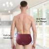 imageBAMBOO COOL Mens Tagless Briefs Coverd Waistband Comfort Soft Underwear with Contour Pouch Breathable Underpants MultipacksBlue gray red3pack