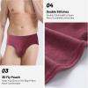 imageBAMBOO COOL Mens Tagless Briefs Coverd Waistband Comfort Soft Underwear with Contour Pouch Breathable Underpants MultipacksBlue gray red3pack