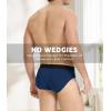 imageBAMBOO COOL Mens Tagless Briefs Coverd Waistband Comfort Soft Underwear with Contour Pouch Breathable Underpants MultipacksLight Gray black green dark Blue