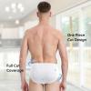 imageBAMBOO COOL Mens Tagless Briefs Coverd Waistband Comfort Soft Underwear with Contour Pouch Breathable Underpants MultipacksWhite3pack