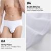imageBAMBOO COOL Mens Tagless Briefs Coverd Waistband Comfort Soft Underwear with Contour Pouch Breathable Underpants MultipacksWhite6pack