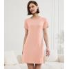 imageBAMBOO COOL Nightgowns for Women Sleepshirts Cute Short Sleeve Dress Pajamas Womens Soft SleepwearPink