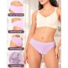 imageBAMBOO COOL Womens Briefs Underwear Leg High Cut Ladies Seamless Panties Soft and Breathable multicolor 5 PackMulticolor5packb