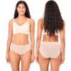 imageBAMBOO COOL Womens No Show Briefs Seamless Underwear for Women High Waist Nonmarking Full Coverage Stretch Panties6 PackMulticolor6packb
