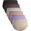 imageBAMBOO COOL Womens No Show Briefs Seamless Underwear for Women High Waist Nonmarking Full Coverage Stretch Panties6 PackMulticolor6packc