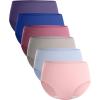 imageBAMBOO COOL Womens No Show Briefs Seamless Underwear for Women High Waist Nonmarking Full Coverage Stretch Panties6 PackMulticolor6packe