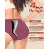 imageBAMBOO COOL Womens Period Underwear High Waisted Leakproof Postpartum Maternity Panties Soft Breathable3 PackMulticolor A3pack