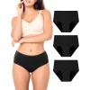 imageBAMBOO COOL Womens Period Underwear High Waisted Leakproof Postpartum Maternity Panties Soft Breathable3 PackMulticolor C3pack