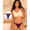imageBAMBOO COOL Womens Thongs Breathable Underwear High Stretchy Lace Low Waisted Panties Tagless 6 PackMulticoloured B 6pack
