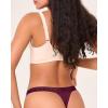 imageBAMBOO COOL Womens Thongs Breathable Underwear High Stretchy Lace Low Waisted Panties Tagless 6 PackMulticoloured B 6pack