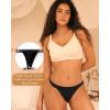 imageBAMBOO COOL Womens Thongs Breathable Underwear High Stretchy Lace Low Waisted Panties Tagless 6 PackMulticoloured C 6pack