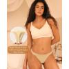 imageBAMBOO COOL Womens Thongs Breathable Underwear High Stretchy Lace Low Waisted Panties Tagless 6 PackMulticoloured a 6pack